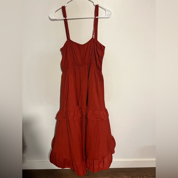 Trixxi Square Neck High-Low Ruffle Dress Size L - Picture 3 of 4